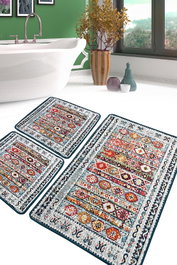 Mijölnir Juego de alfombrillas de baño de 3 piezas Multicolor